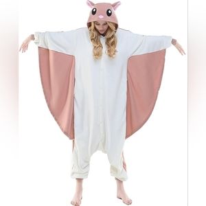 Unisex Adult Flying Squirrel Onesie Cosplay One Piece Pajamas Cozy Costume